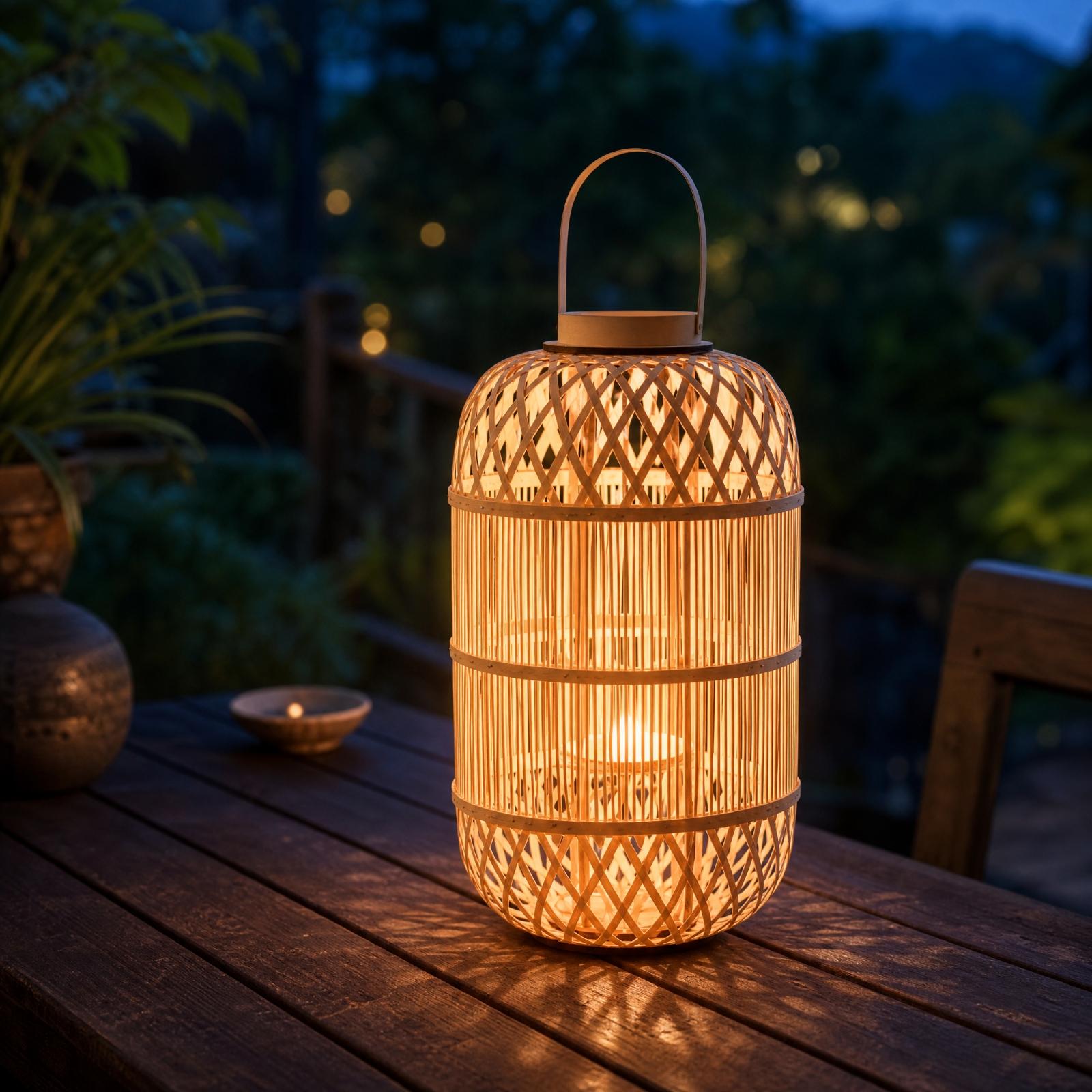Decorative Bamboo Candle Lante - Candle Holder Decor review and price