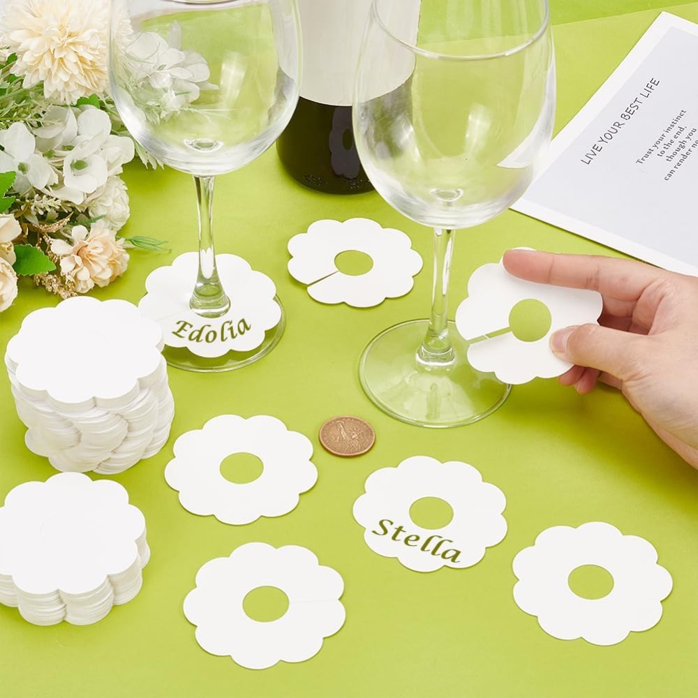 150 Pcs Paper Wine Glass Marke - Vase Decor review and price