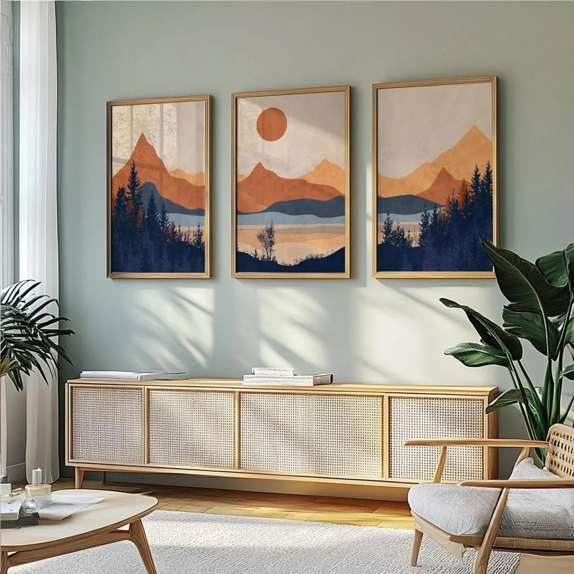 3pcs/Set frameless,Terracotta  - Abstract Canvas Set review and price