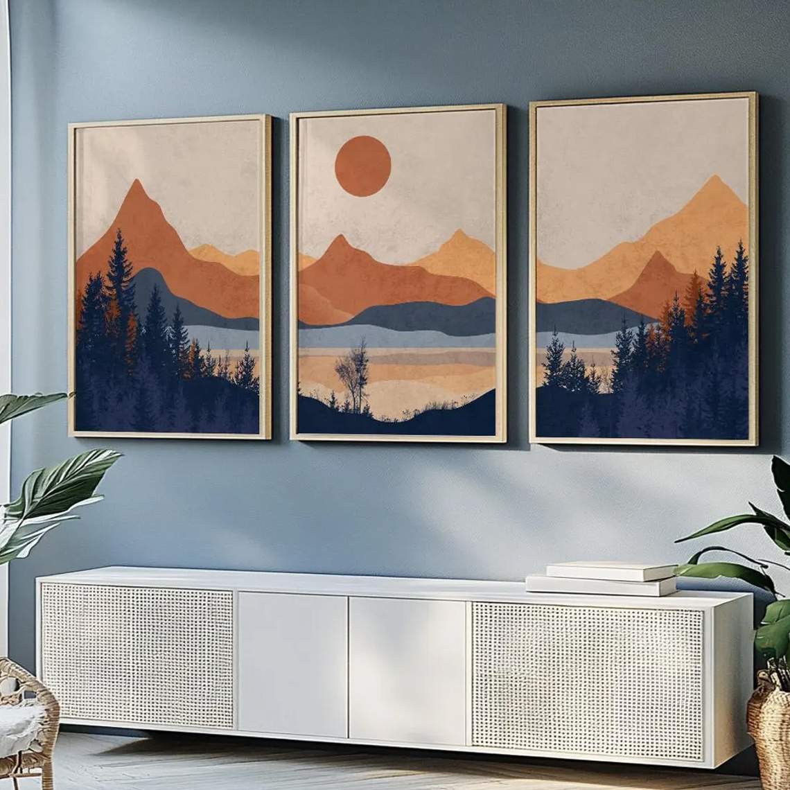 3pcs/Set frameless,Terracotta  - Abstract Canvas Set review and price