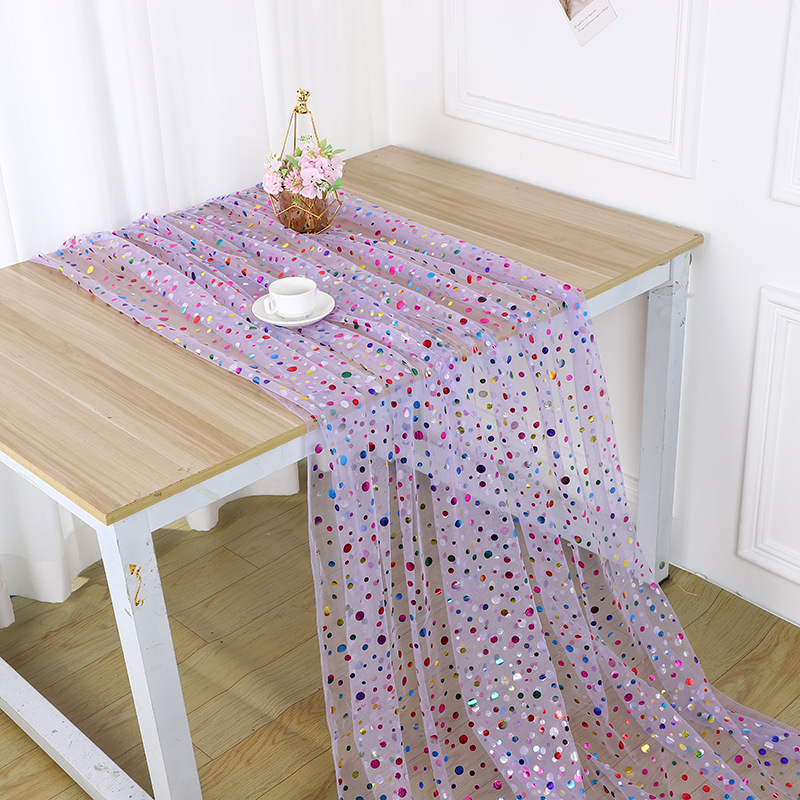 Colorful Polka Dot Gold Foil T - Table Runner review and price