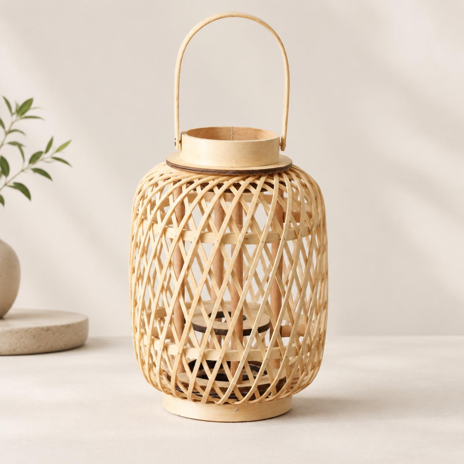Bamboo Candle Lantern Holder H - Candle Holder Decor review and price
