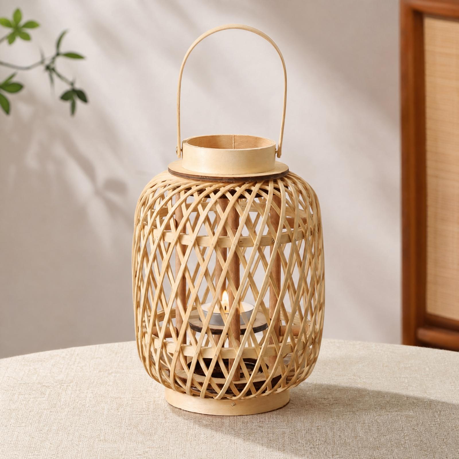 Bamboo Candle Lantern Holder H - Candle Holder Decor review and price