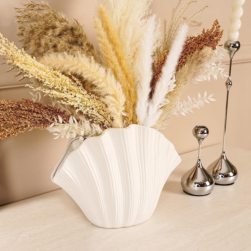 Nordic Style Shell Shaped Cera - Vase Decor review and price