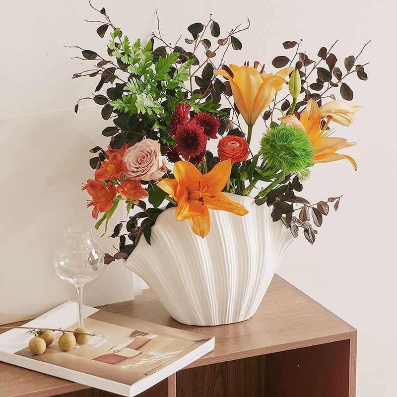 Nordic Style Shell Shaped Cera - Vase Decor review and price