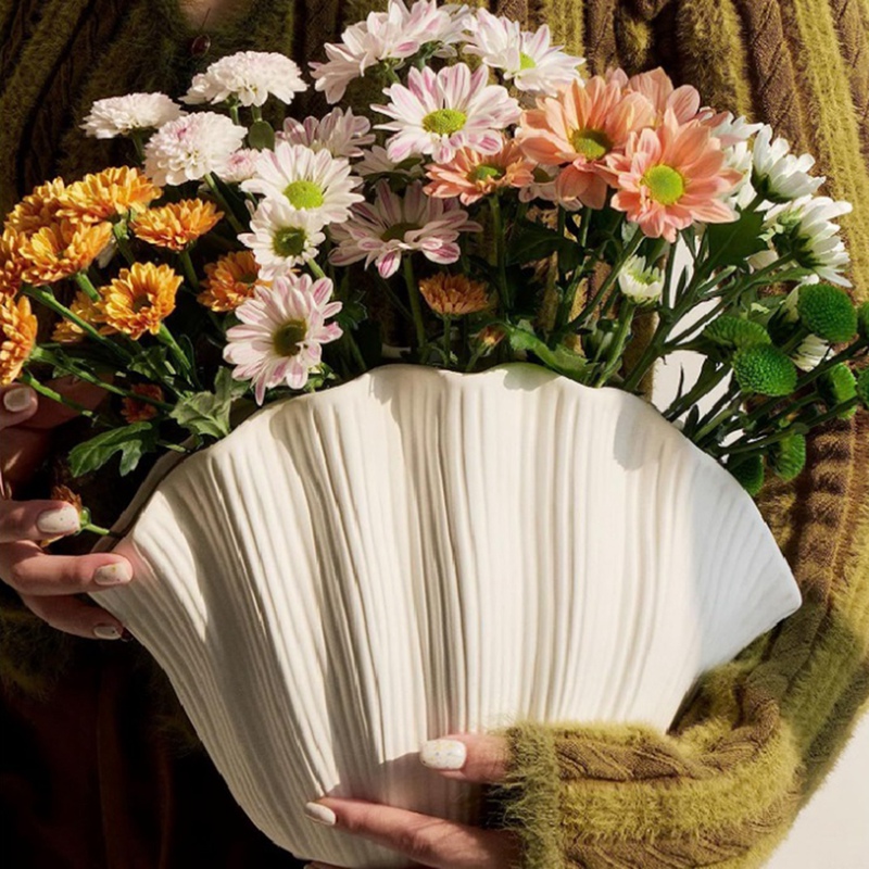 Nordic Style Shell Shaped Cera - Vase Decor review and price