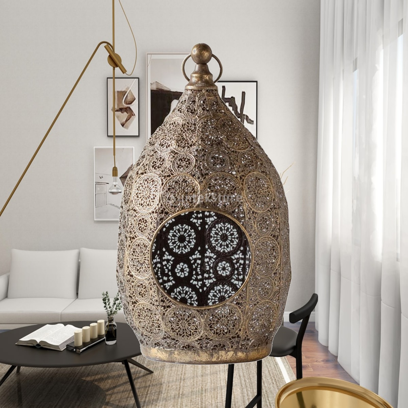 Egg-Shaped Candle Lantern with - Candle Holder Decor review and price