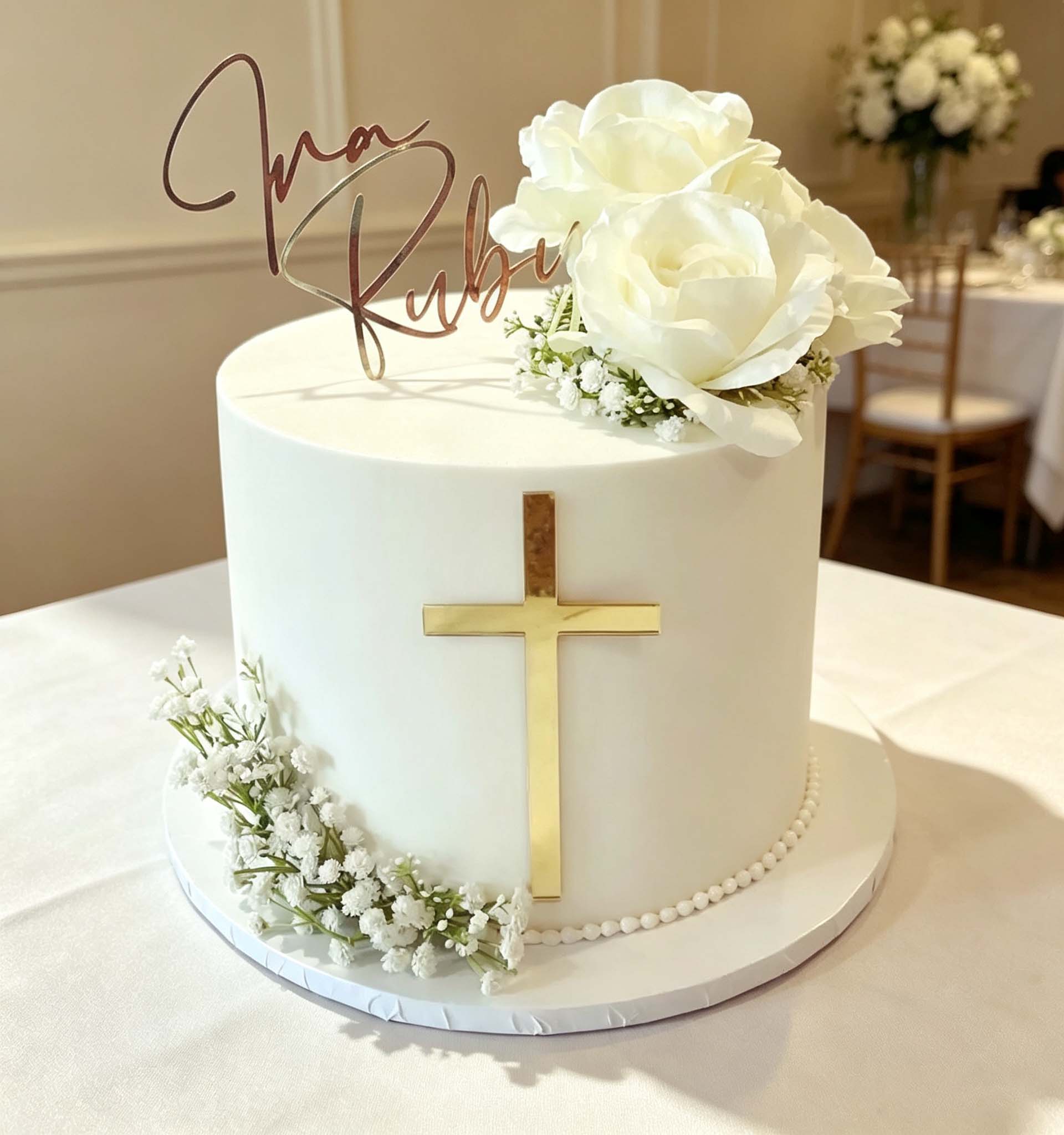 Personalized Cross & Name Cake - Decorative Mirror review and price