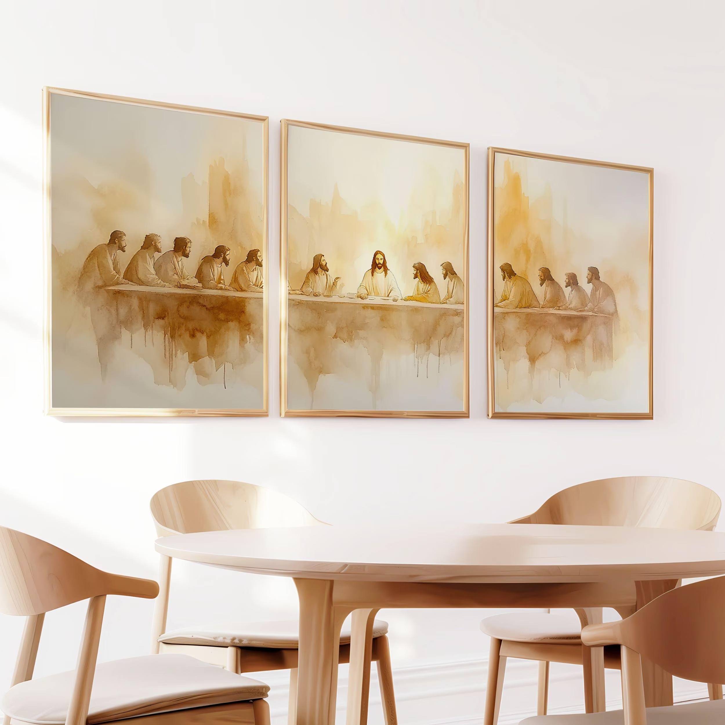 3pcs/set The Last Supper Wall  - Abstract Canvas Set review and price
