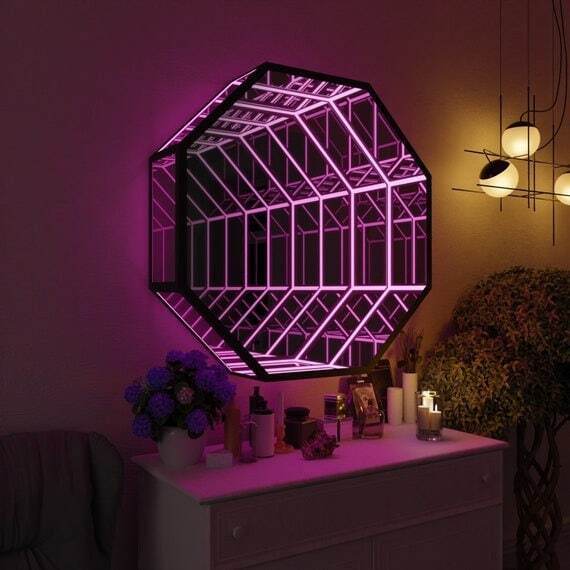 Octagon 3D Infinity Mirror Lig - Decorative Mirror review and price